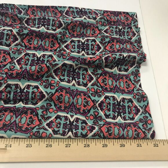 Anthropologie Elevenses Wide Leg Pant Womens 0 Blue Pink Flat Front Mid Rise - Picture 12 of 13